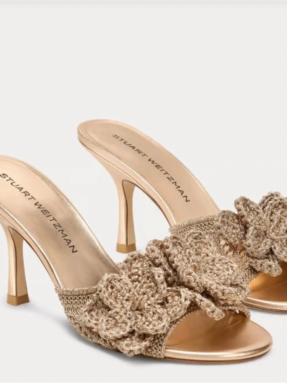 Stuart Weitzman Lotus Woven Slide Sandal 85